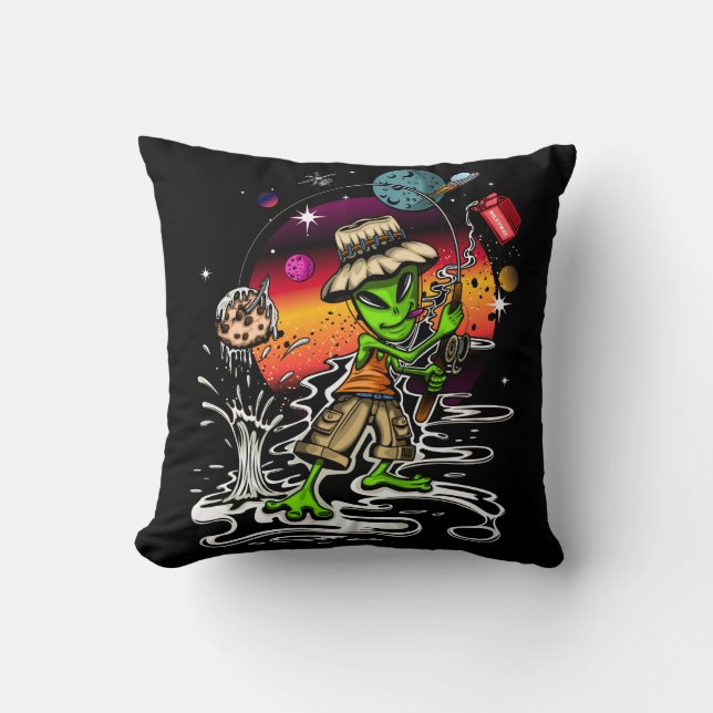 Coussin Pêcheur de l'espace (Recto)