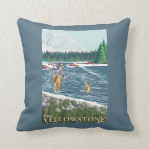 Coussin Pêcheur de mouche - Yellowstone occidental,