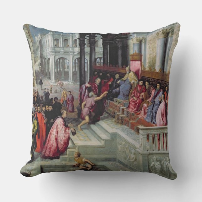 Coussin Pêcheur donnant l'anneau au doge de Venise (Recto)