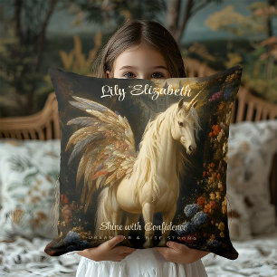 Coussin Pégase de conte de fées magique de nurserie vintag