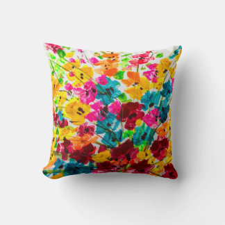 Coussin peindre peinture fleurs texture, peindre fl brilla