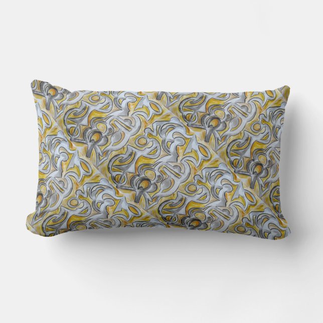 Coussin peint à la main de Serrure-Résumé antique (Recto)