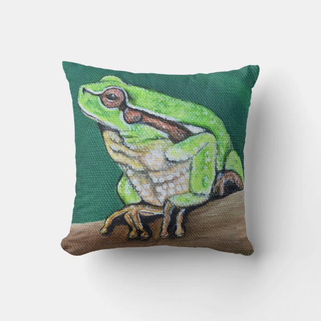 Coussin Peinture à la grenouille (Recto)