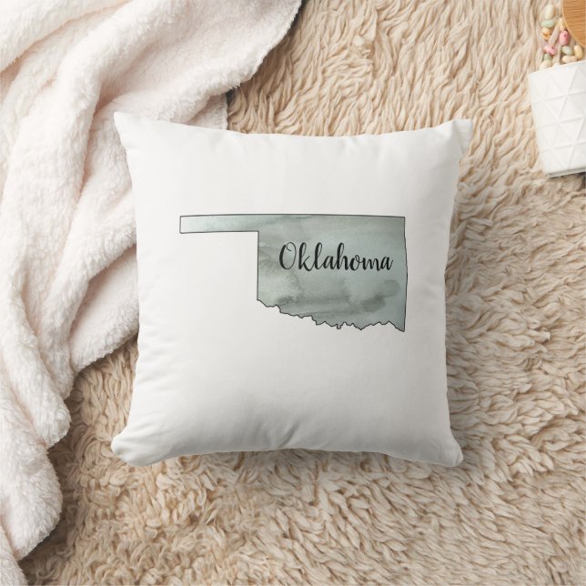 Coussin Peinture à l'aquarelle de l'Oklahoma (Couverture)