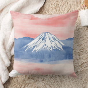 Coussin Peinture à l'aquarelle du coucher de soleil sur la
