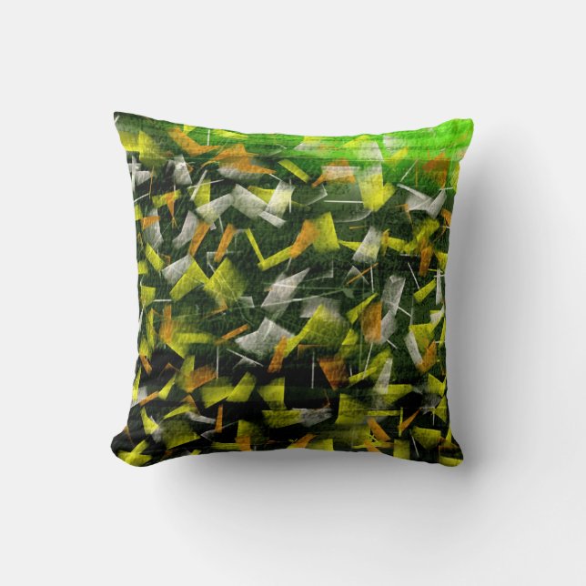 Coussin Peinture à l'huile Abstraite et acrylique (Recto)