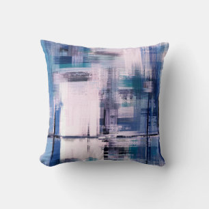 Coussin Peinture à l'huile Abstraite sur toile, dessinée à
