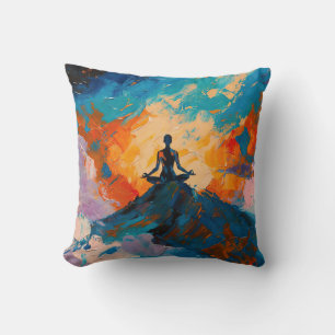 Coussin peinture à l'huile Art du Yoga (#4)