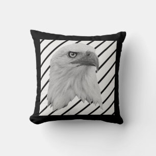 Coussin Peinture à l'huile d'aigle chauve,