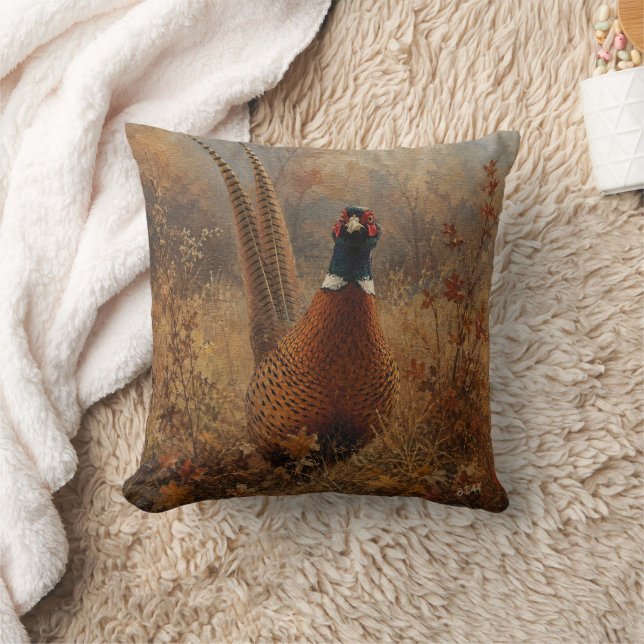 Coussin Peinture à l'huile de faisan d'automne  (Couverture)