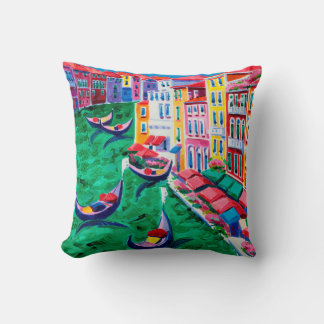 Coussin peinture à l'huile de Venise, Italie sur toile
