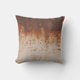 Coussin Peinture à peeling, texture murale rouillée.