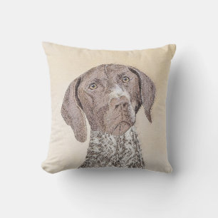 Coussin Peinture à pointres germanophones - L'art du chien