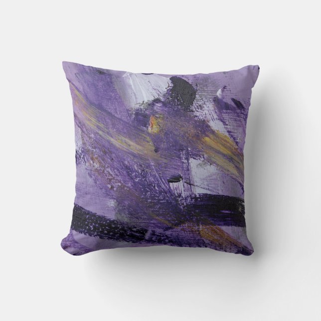 Coussin Peinture Abstraite 41 Folie violette (Recto)