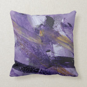 Coussin Peinture Abstraite 41 Folie violette