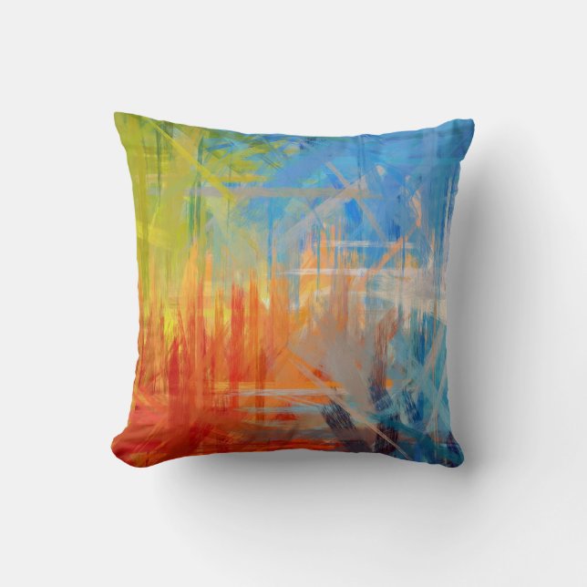 Coussin Peinture Abstraite colorée (Recto)