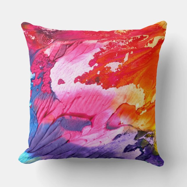 Coussin Peinture Abstraite colorée (Recto)