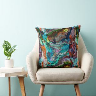 Coussin Peinture abstraite colorée