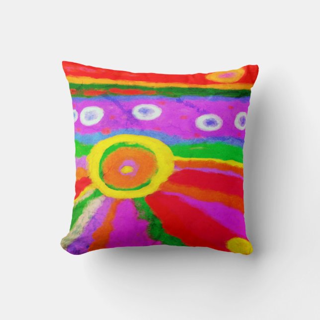 Coussin Peinture Abstraite colorée (Recto)