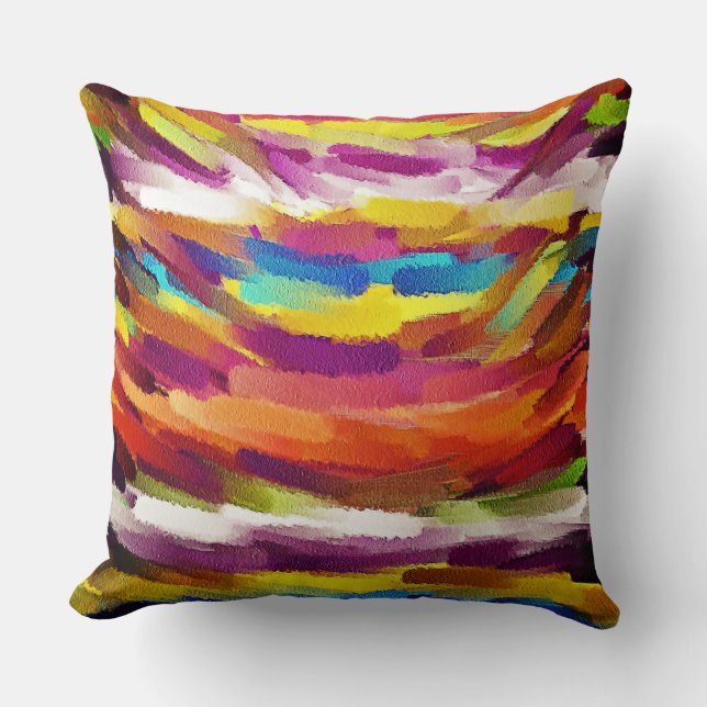 Coussin Peinture Abstraite colorée #2 (Recto)