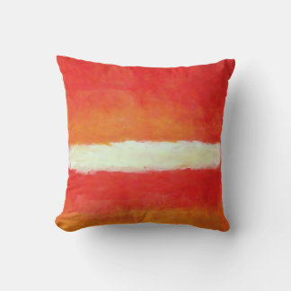 Coussin Peinture Abstraite couleur jaune rouge