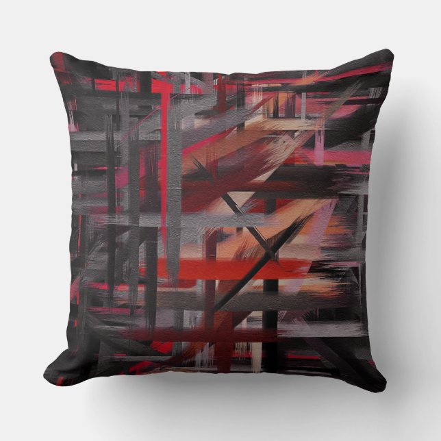 Coussin Peinture Abstraite Couleurs dynamiques #13 (Recto)