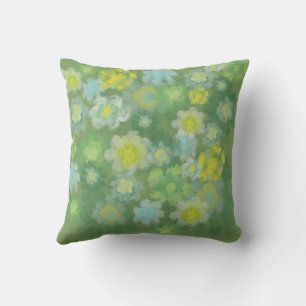 Coussin Peinture Abstraite d'aquarelle salée florale