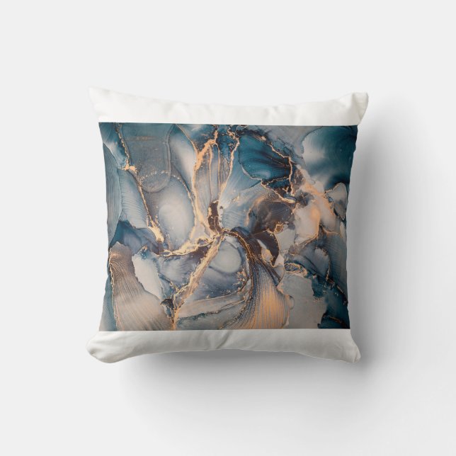 Coussin Peinture abstraite de luxe en encre d'alcool  (Recto)