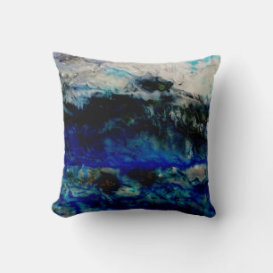 Coussin Peinture abstraite de nuages d'orage maussades