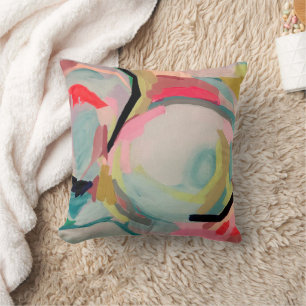 Coussin Peinture Abstraite Fluro Acrylique