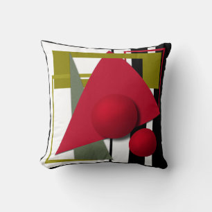 Coussin Peinture Abstraite, formes géométriques