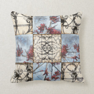 Coussin Peinture abstraite lambrissée de Scrollwork