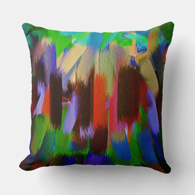 Coussin Peinture Abstraite moderne Brush Stroke #3 (Recto)