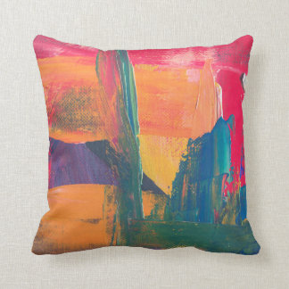 Coussin Peinture Abstraite multicolore