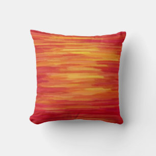 Coussin Peinture Abstraite Orange et Jaune 54