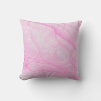 Coussin Peinture abstraite rose et blanche