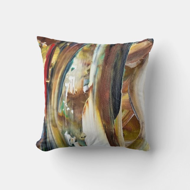 Coussin Peinture Abstraite signée Kook Art (Recto)