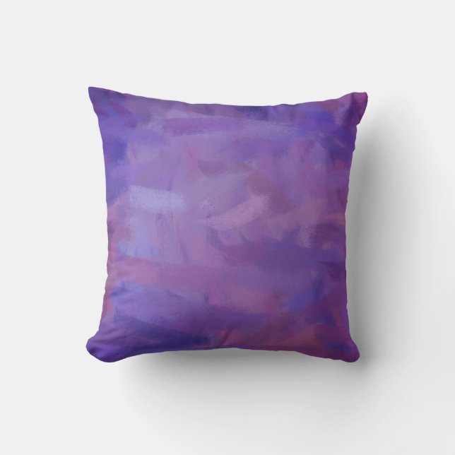 Coussin Peinture Abstraite Violette 5 (Recto)