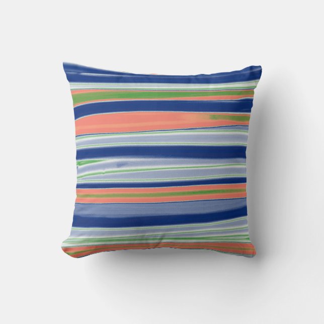 Coussin Peinture acrylique Abstraite rayée (Recto)