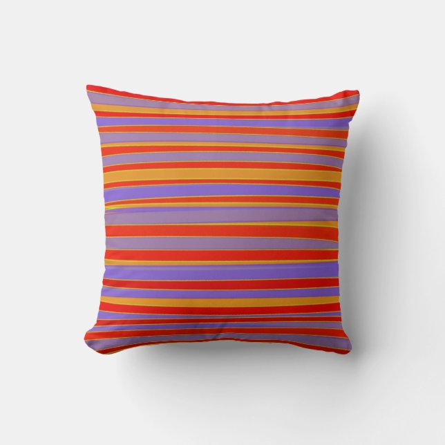 Coussin Peinture acrylique Abstraite rayée rétro (Recto)