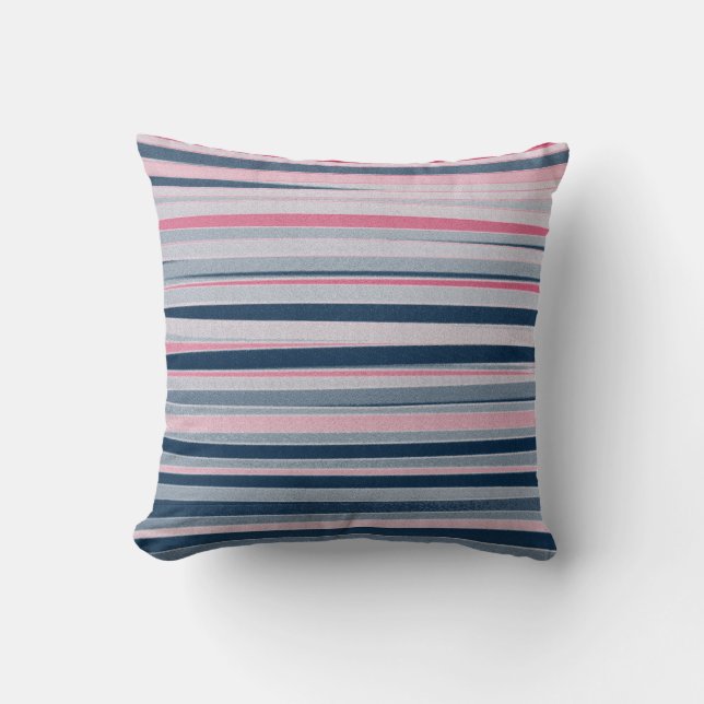 Coussin Peinture acrylique Abstraite rayée rétro (Recto)