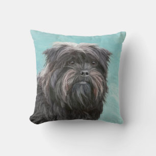 Coussin Peinture Affenpinscher - Joli art original chien