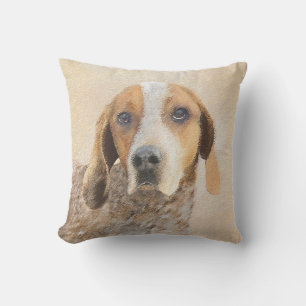 Coussin Peinture américaine anglaise sur pilon - Chien Art