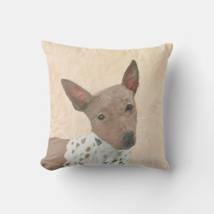 Coussin Peinture américaine sans poil Terrier - Chien Art