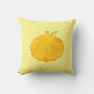 Coussin Peinture aquarelle citrouille
