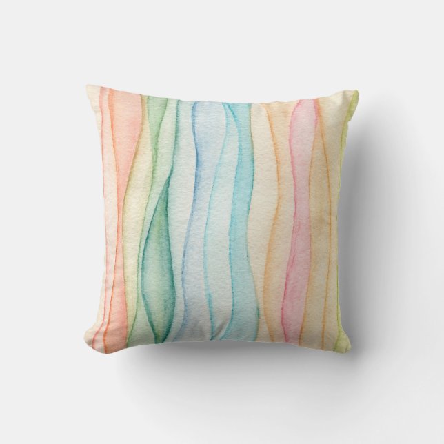 Coussin Peinture aquarelle peinture colorée (Recto)
