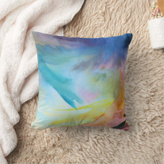 Coussin Peinture artistique abstraite d'aquarelle