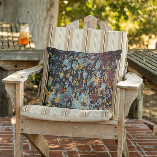 Coussin Peinture artistique abstraite de graffiti éclabous (Chaise)