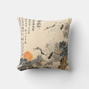 Coussin Peinture asiatique traditionnelle : art classique.