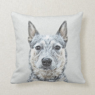Coussin Peinture australienne sur le chien de bétail - Bea